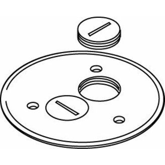 Wiremold Ratchet-Pro 881 Series Cover Plate With Two Screw Plug Openings