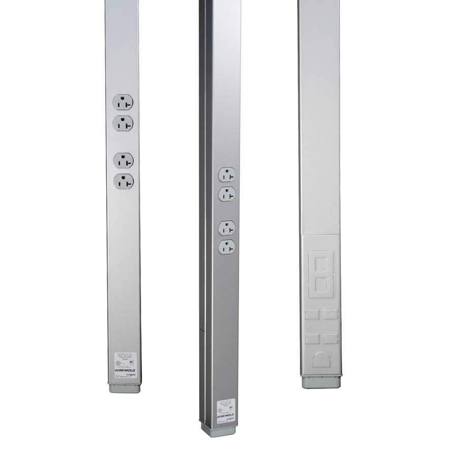 Wiremold 25DTP Series 10' Tele-Power Express Pole, Ivory