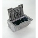 Wiremold Three Gang Raised Floor Box with Black Tie