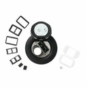 Wiremold 4AT Prewired Dual Service Controlled Receptacle Evolution Poke-Thru Device-Black