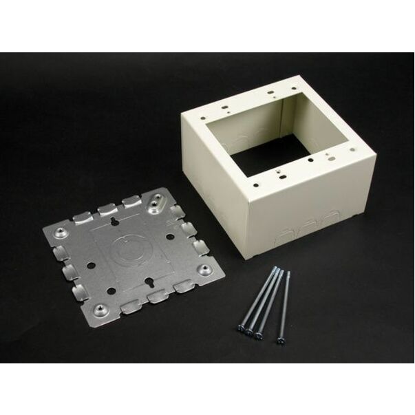 Wiremold 500 and 700 Series Two Gang Deep Switch and Receptacle Box Fitting - White