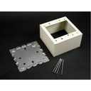 Wiremold 500 and 700 Series Two Gang Deep Switch and Receptacle Box Fitting - White