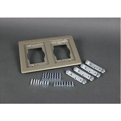 Wiremold Omnibox Series Two Gang Rectangular Carpet and Tile Flange - Nickel