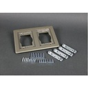 Wiremold Omnibox Series Two Gang Rectangular Carpet and Tile Flange - Nickel