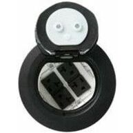 Wiremold 4AT Prewired All Power Evolution Poke-Thru Device-Black