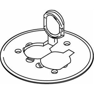 Wiremold Rachet-Pro Series Round Brass Duplex Cover Plate