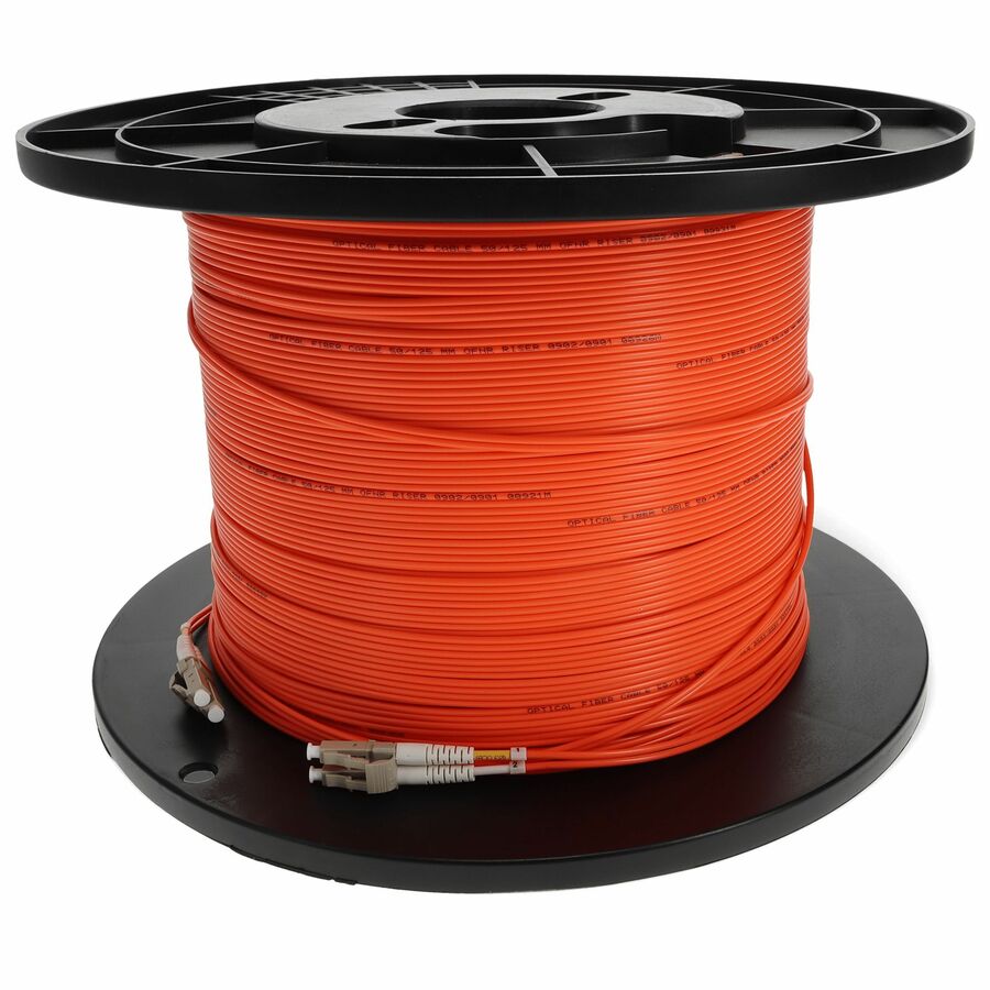 AddOn 60m LC to LC Orange OM2 Duplex OFNR (Riser-Rated) Fiber Patch Cable