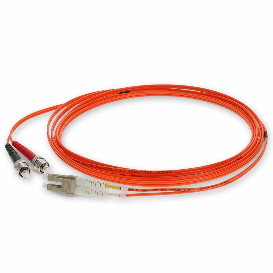 AddOn 3m ST to LC Orange OM2 Duplex OFNR (Riser-Rated) TAA Fiber Patch Cable