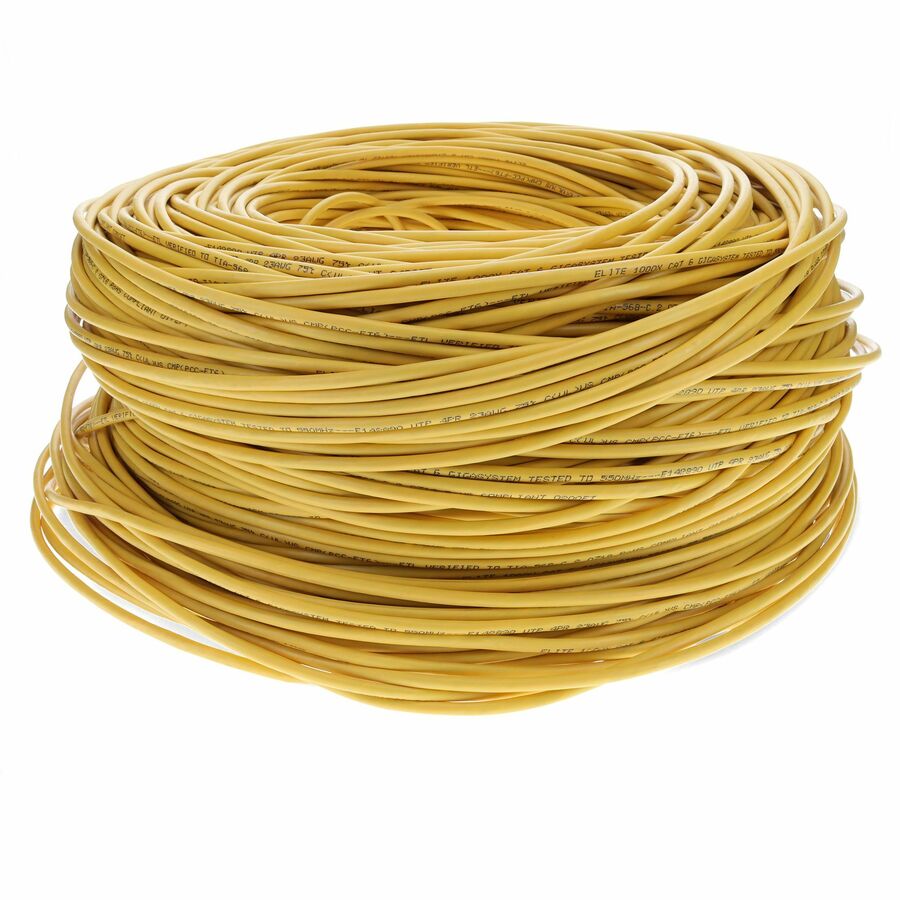 AddOn 1000ft Non-Terminated Yellow CAT 6 PVC Bulk Cable