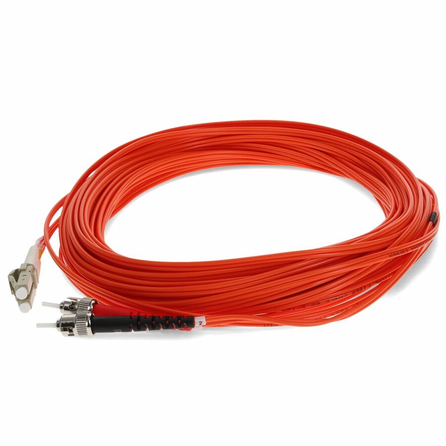 AddOn 13m ST to LC Orange OM1 Duplex OFNR (Riser-Rated) MMF Fiber Patch Cable