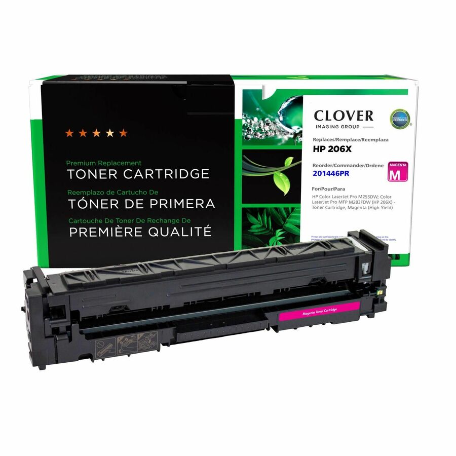 Clover Imaging Remanufactured High Yield Magenta Toner Cartridge (Reused OEM Chip) for HP 206X (W2113X)