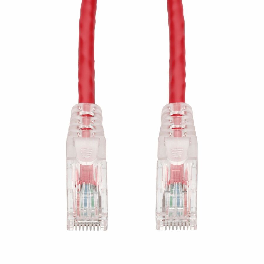 AddOn 10ft Red CAT 5E PVC Ethernet Cable Snagless Easy Clear Boot TAA RJ-45 M/M