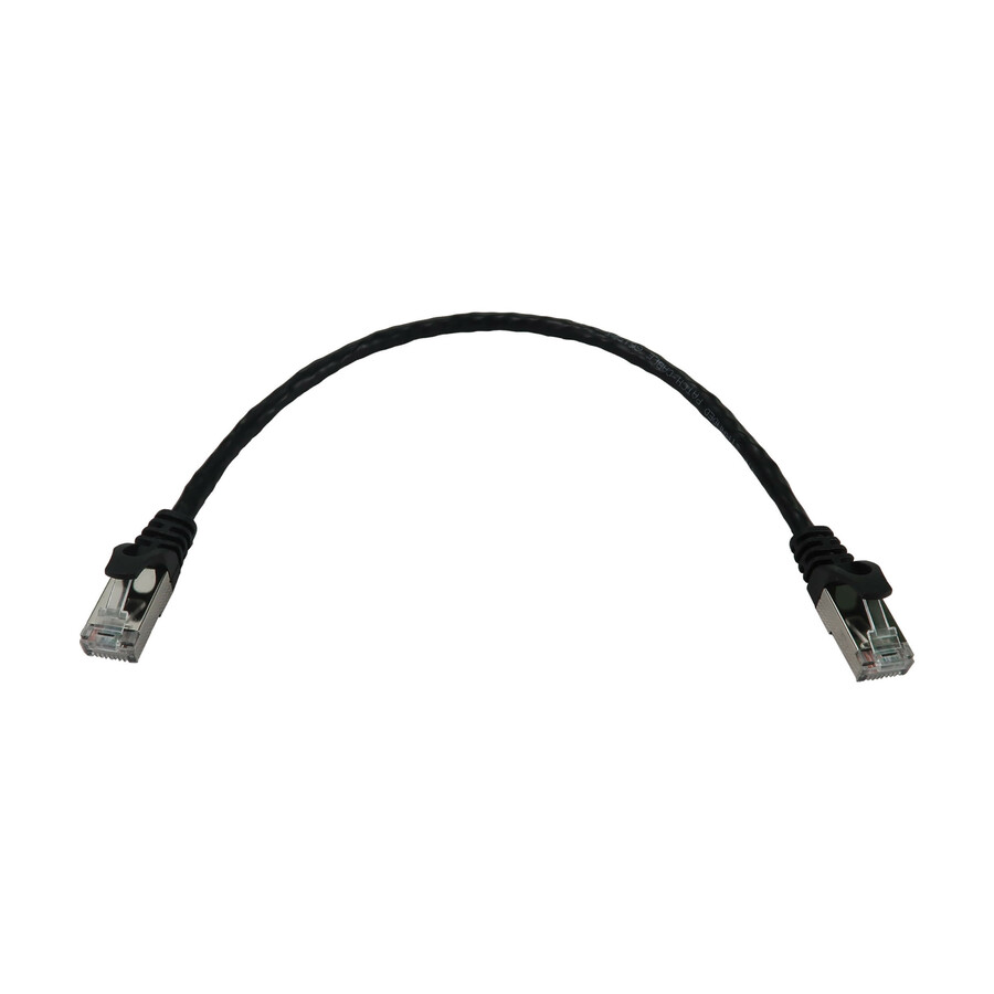 Eaton Tripp Lite Series Cat6a 10G Snagless Shielded Slim STP Ethernet Cable (RJ45 M/M), PoE, Black, 1 ft. (0.3 m)