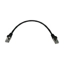 Eaton Tripp Lite Series Cat6a 10G Snagless Shielded Slim STP Ethernet Cable (RJ45 M/M), PoE, Black, 1 ft. (0.3 m)
