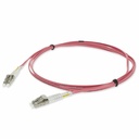 AddOn 2m LC to LC Pink OM4 Duplex OFNR (Riser-Rated) Fiber Patch Cable