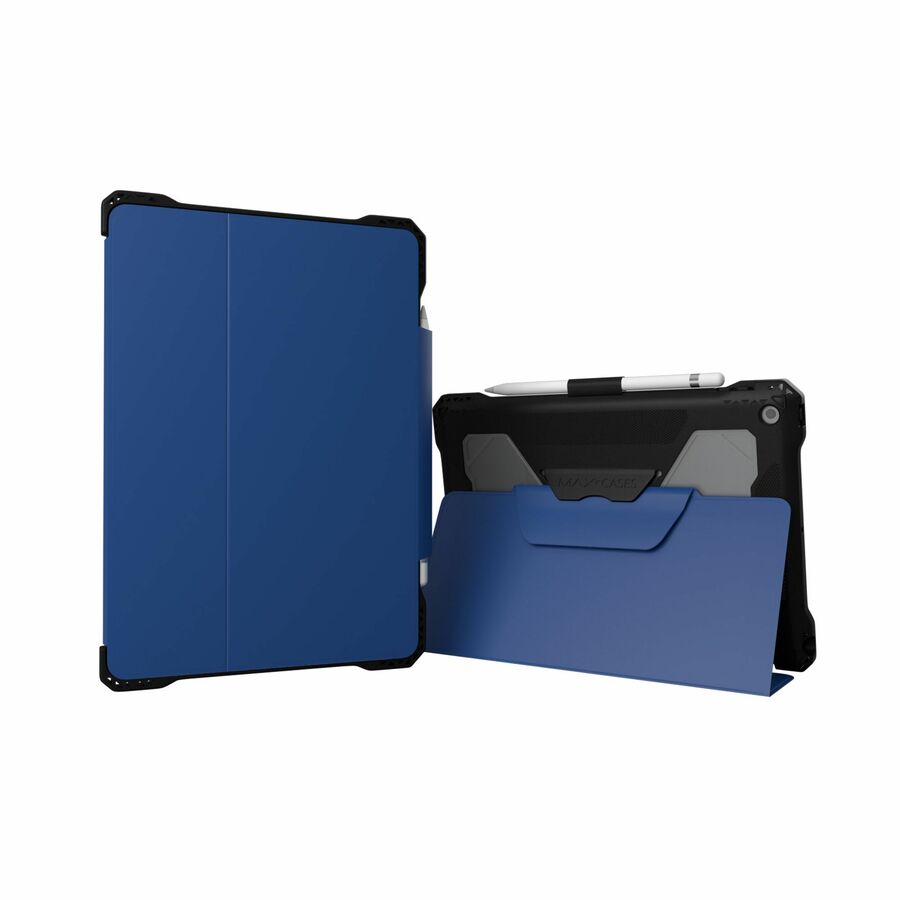 MAXCases Extreme Folio-X2 for iPad 9 (7/8) 10.2" (2021) (New Wipeable Material) (Blue)