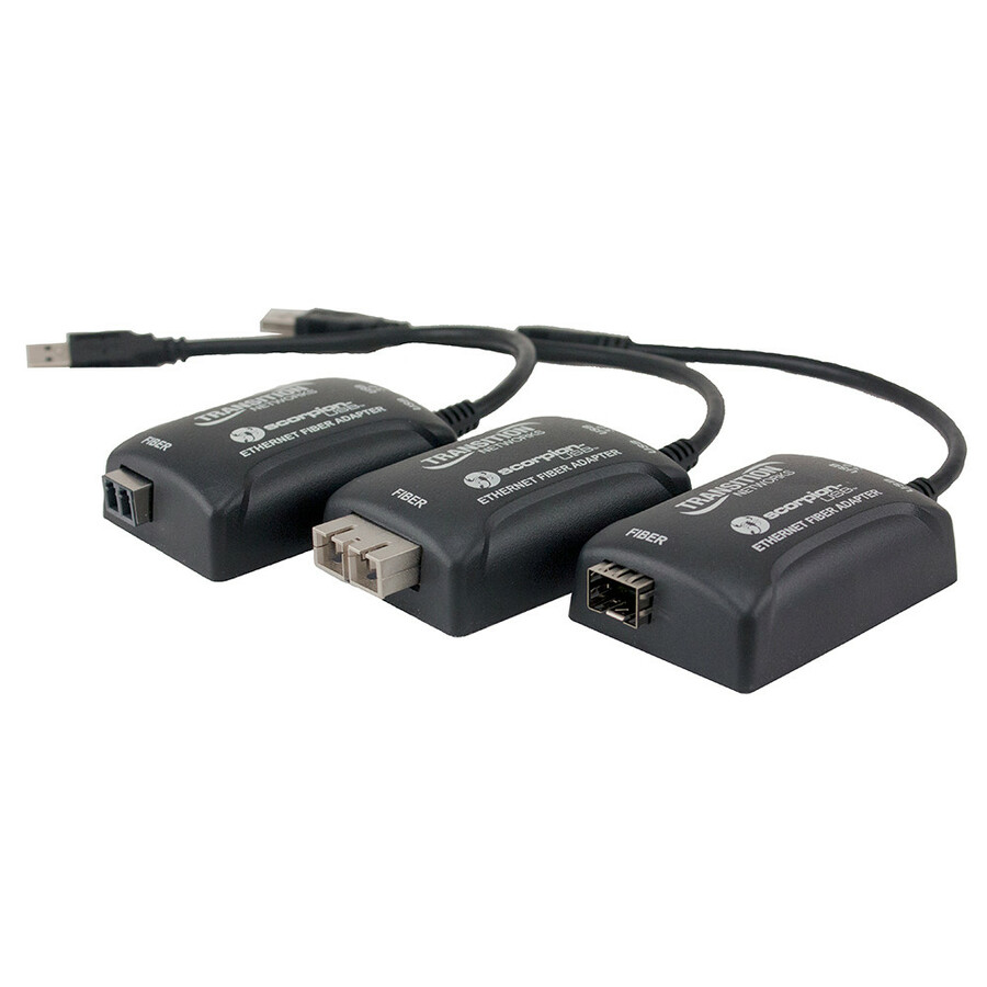 Transition Networks Scorpion-USB 3.0 to Gigabit Ethernet Fiber Adapter 1000Base-SX