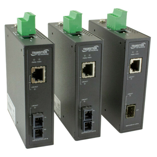 Transition Networks Unmanaged Hardened Gigabit Ethernet Media Converter