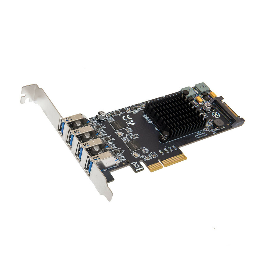 IO Crest USB 3.2 Gen 2 (10 Gbps) 4 Port Type-A PCI-e 3.0 x4