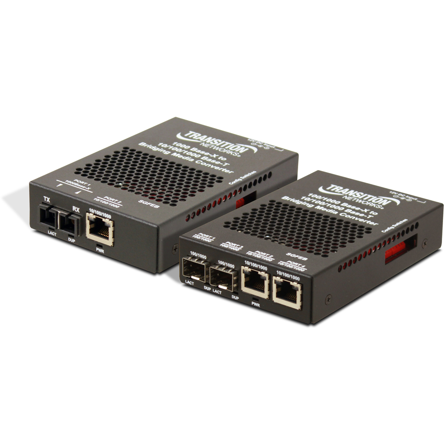 Transition Networks Stand-alone Gigabit Ethernet Media and Rate Converter