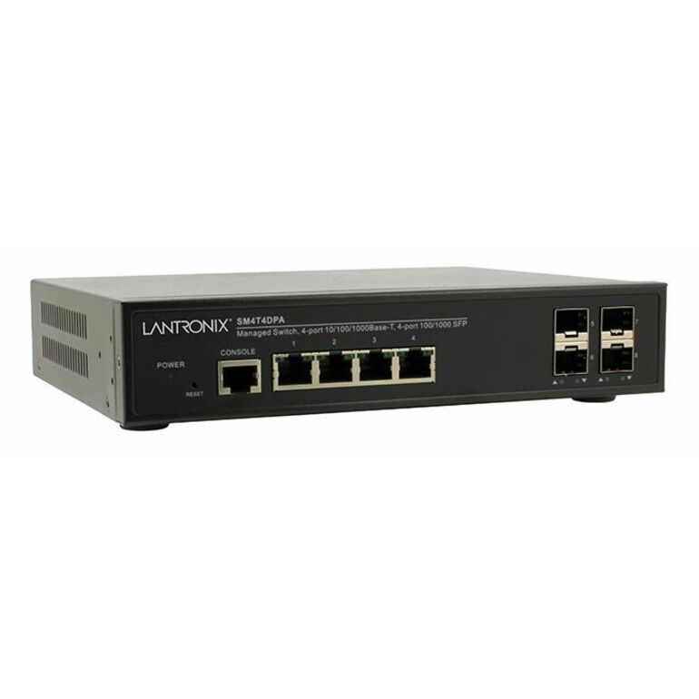 Managed Layer 2 Gigabit Ethernet Switch 4 10/100/1000Base-T Ports + 4 100/1000Base-X SFP Slots