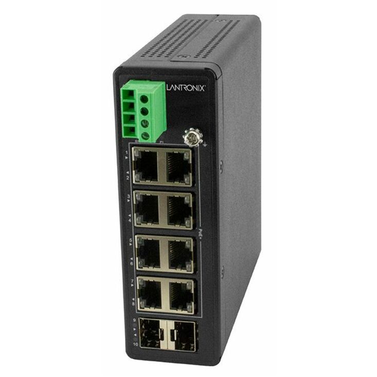 Unmanaged Hardened Gigabit Ethernet PoE+ Switch with Low Voltage Input 810/100/1000Base-T Ports + 2 100/1000Base-X SFP Slots