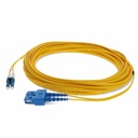 AddOn 18m SC to LC Yellow OS2 Duplex OFNR (Riser-Rated) TAA SMF Fiber Patch Cable
