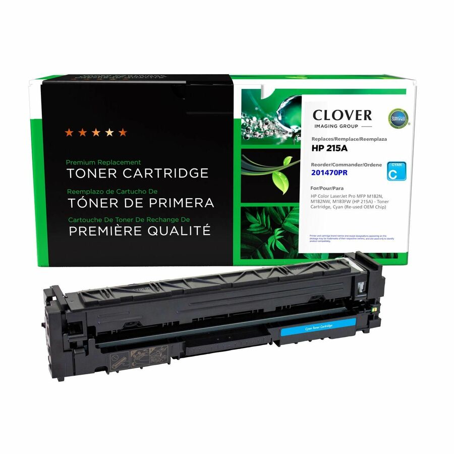 Clover Imaging Remanufactured Cyan Toner Cartridge (Reused OEM Chip) for HP 215A (W2311A)