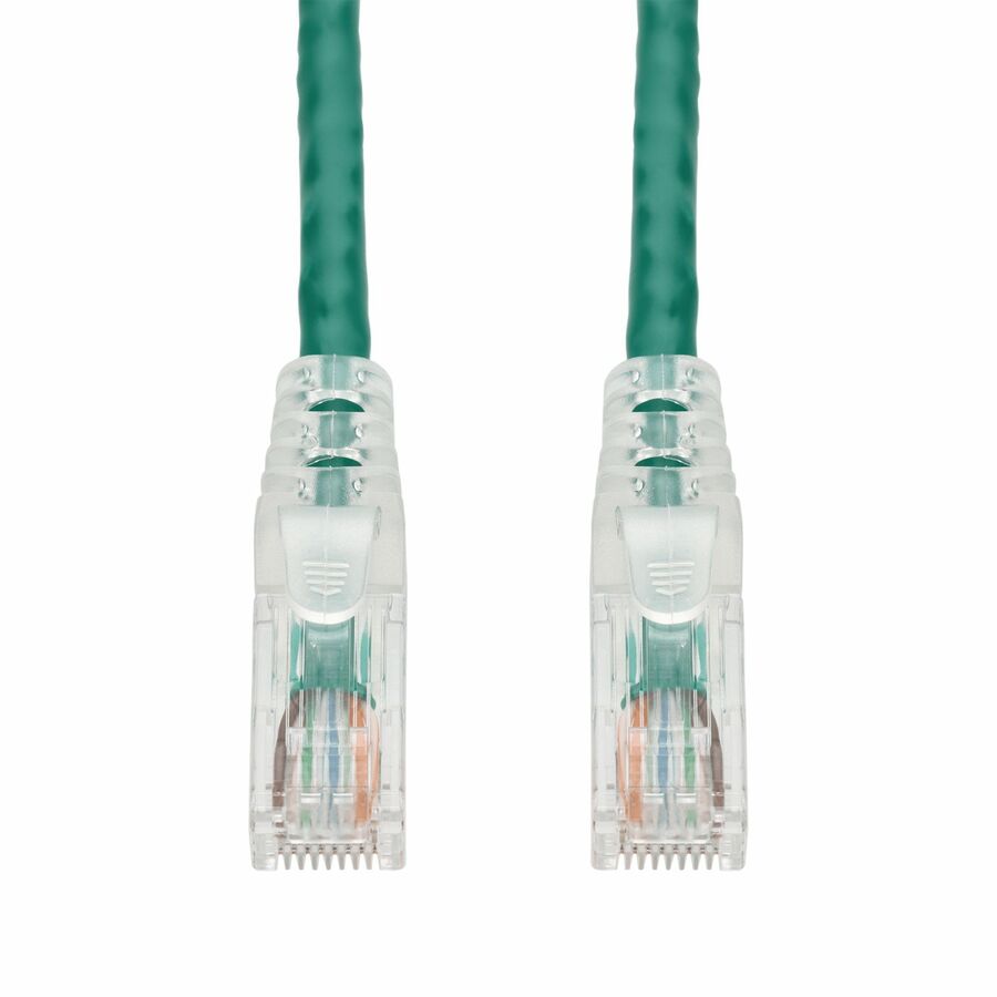 AddOn 5ft Green CAT 6A PVC Ethernet Cable Snagless Easy Clear Boot TAA RJ-45 M/M