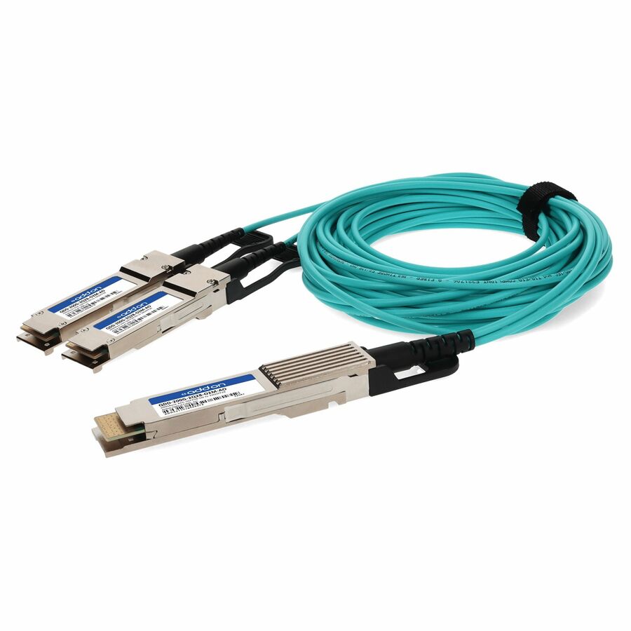 AddOn MSA and TAA Compliant 200GBase-AOC QSFP28-DD to 2xQSFP28 NRZ Active Optical Cable (850nm, MMF, 2m)