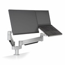 HAT Design Works 7050-800-500SR-124 Mounting Arm for Monitor, Notebook - Silver - Landscape/Portrait - TAA Compliant