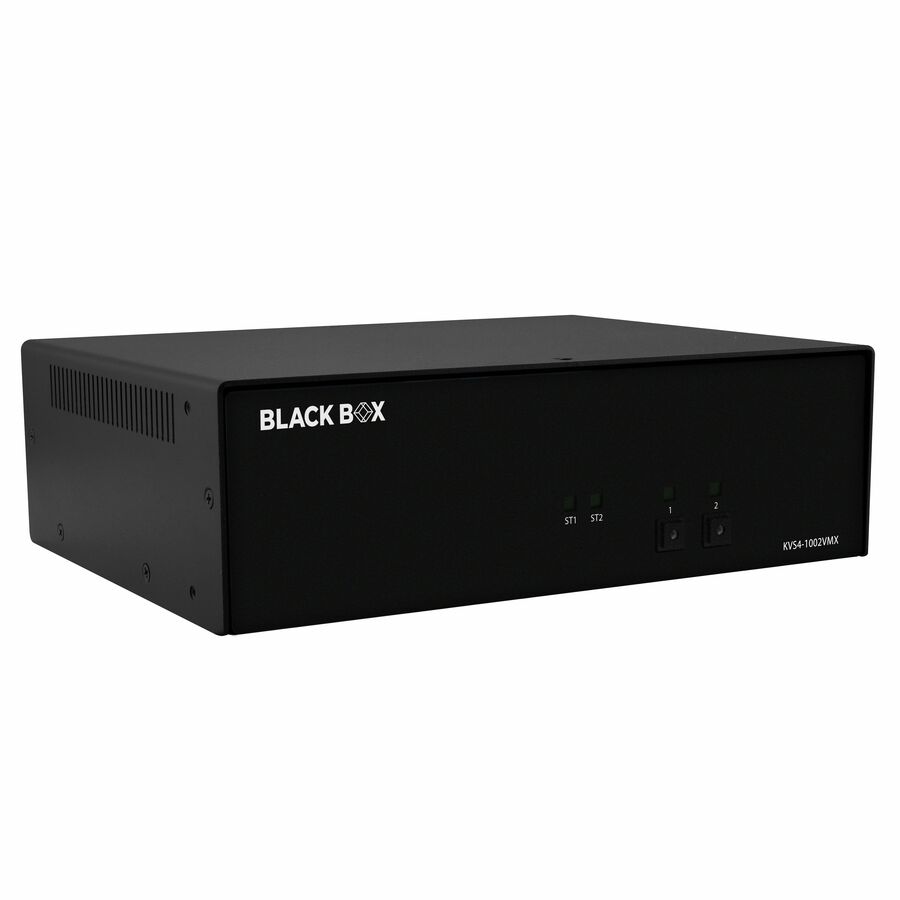 Black Box KVM Switch, NIAP 4.0 Certified - 2-Port, Single-Monitor, DisplayPort with MST, HDMI Out, CAC