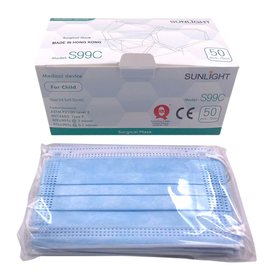 HygenX SUNLIGHT Kid's Size FDA/ASTM Level 2 Disposable Masks