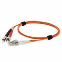 AddOn 3m ST to LC Orange OM1 Duplex OFNP (Plenum-Rated) MMF Fiber Patch Cable