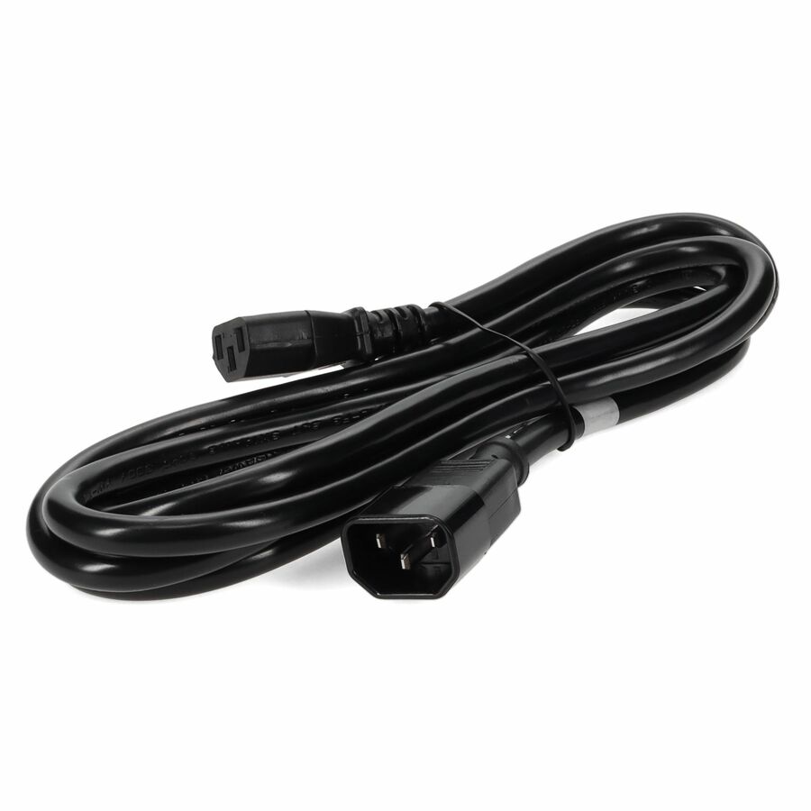 AddOn 7ft C13 Female to C14 Male 14AWG 100-250V at 15A Black Power Cable