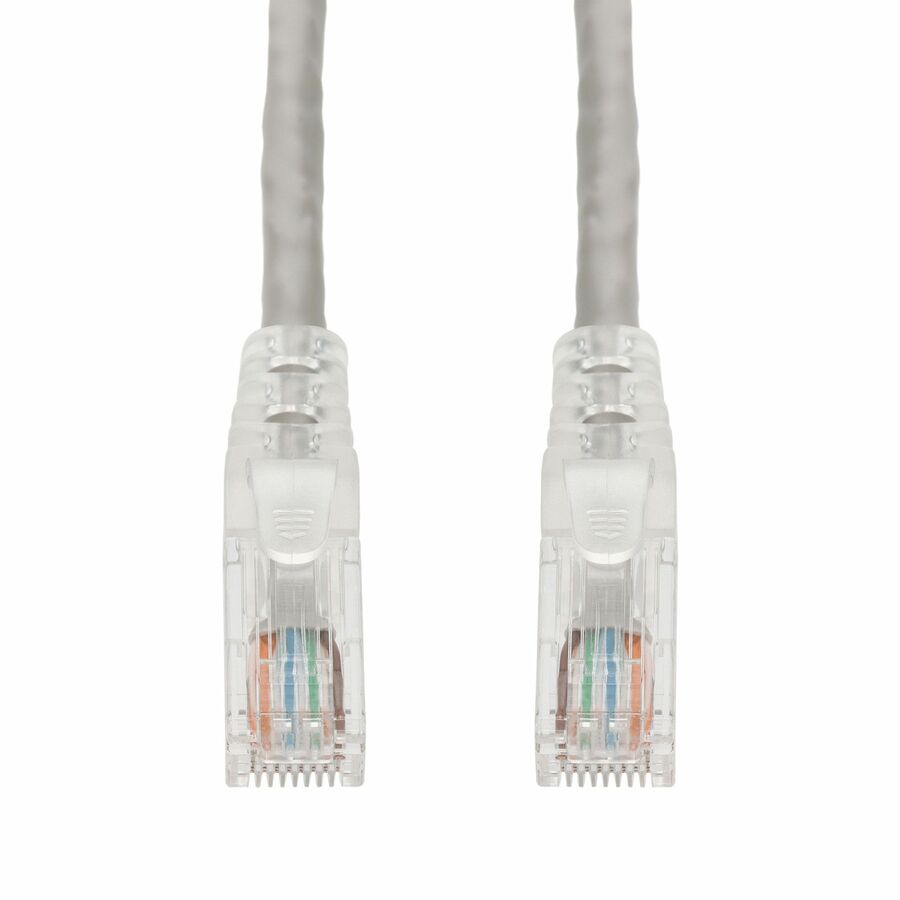 AddOn 6ft Gray CAT 6A PVC Ethernet Cable Snagless Easy Clear Boot TAA RJ-45 M/M
