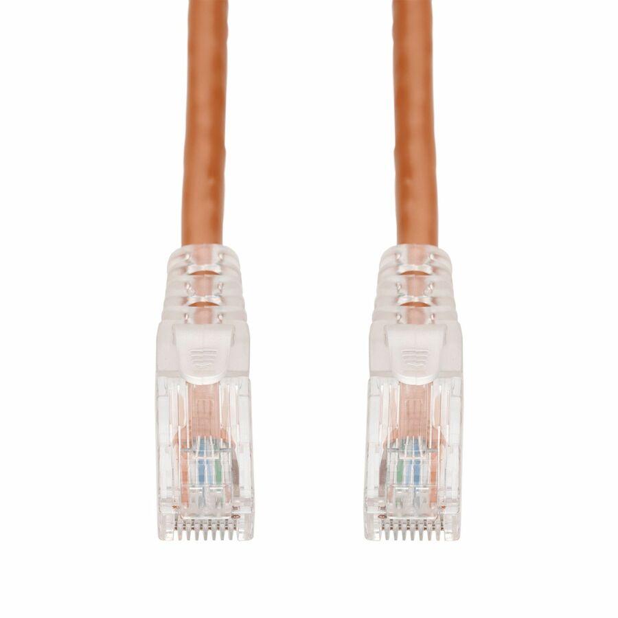 AddOn 6ft Orange CAT 6A PVC Ethernet Cable Snagless Easy Clear Boot TAA RJ-45 M/M