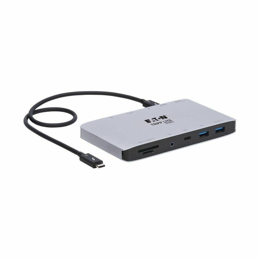 Eaton Tripp Lite Series Thunderbolt 3 Dock with USB-C Compatibility, Dual Display - 8K DisplayPort, USB 3.2 Gen 2 10G, USB-A/USB-C Hub, GbE, International Plug Adapters
