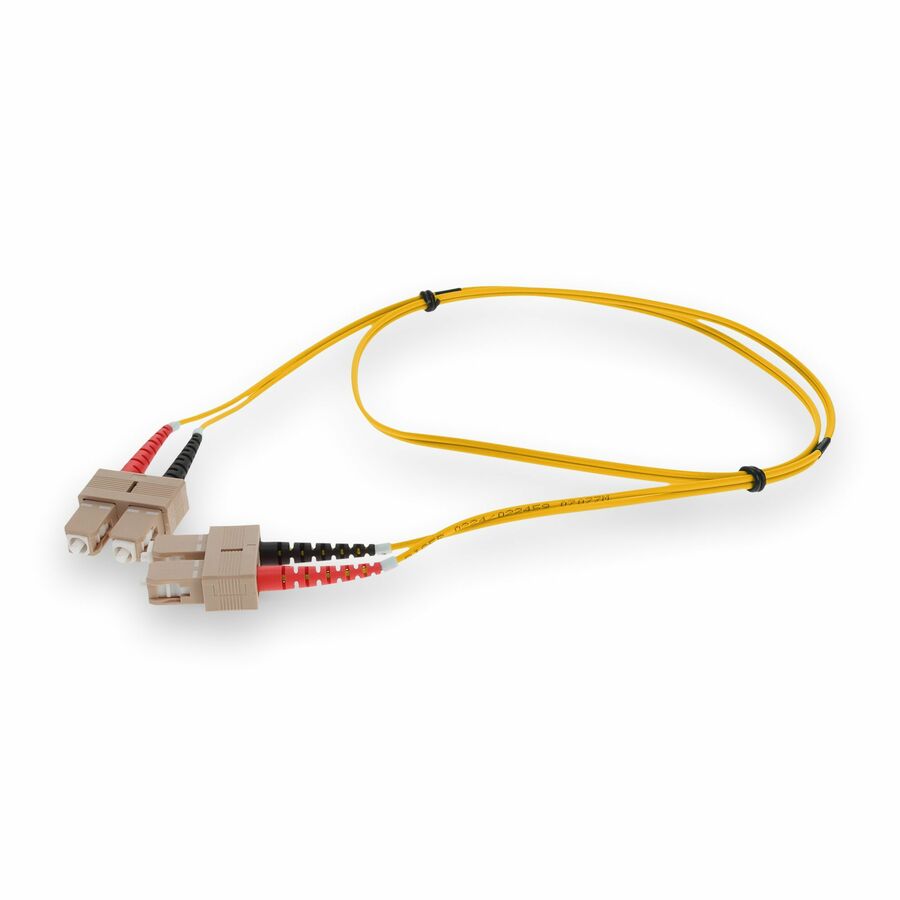 AddOn 2m SC to SC Yellow OM4 Duplex OFNR (Riser-Rated) Fiber Patch Cable