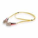 AddOn 2m SC to SC Yellow OM4 Duplex OFNR (Riser-Rated) Fiber Patch Cable