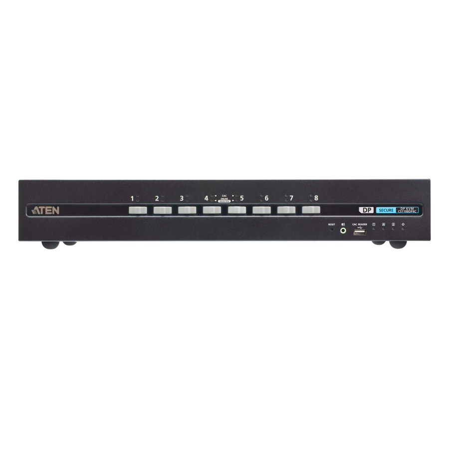 ATEN 8-Port USB DisplayPort Secure KVM Switch with CAC (PSD PP v4.0 Compliant)
