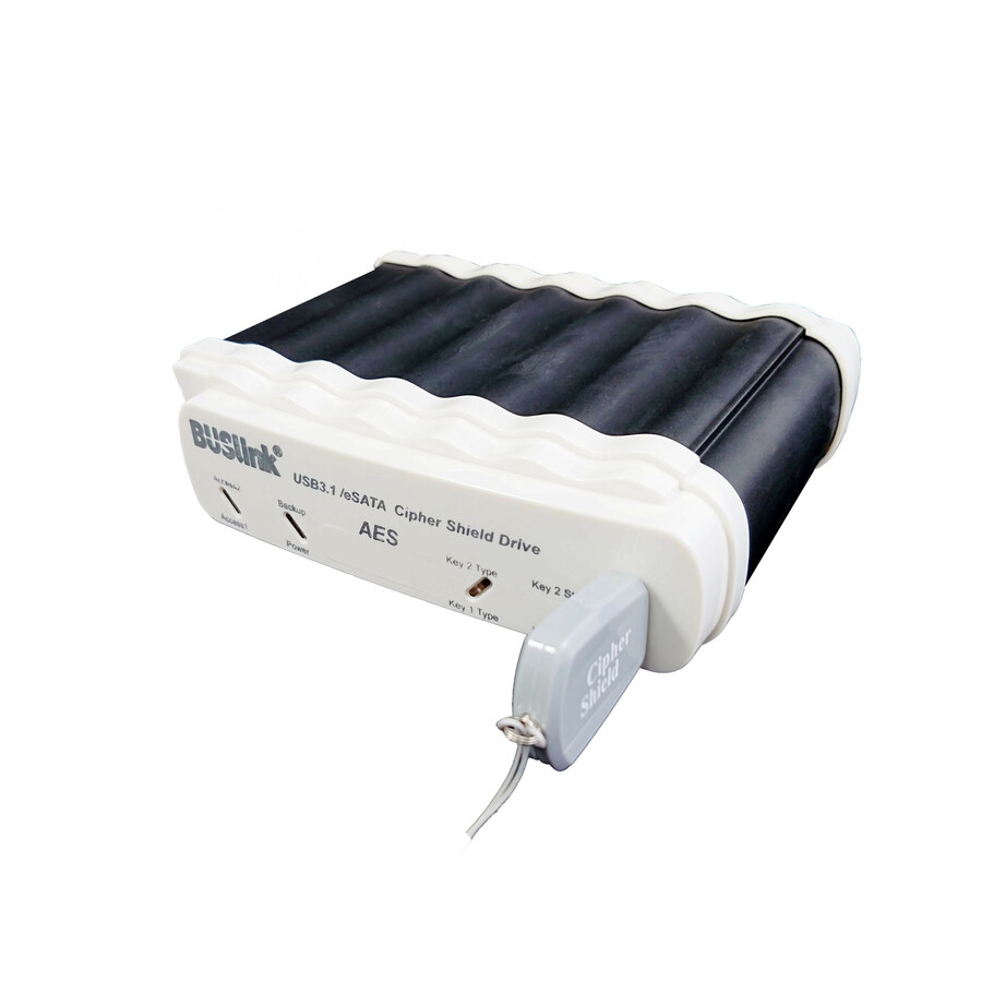 Buslink CipherShield CDSX-2TSDG2C 2 TB Portable Solid State Drive - 2.5" External - eSATA - TAA Compliant