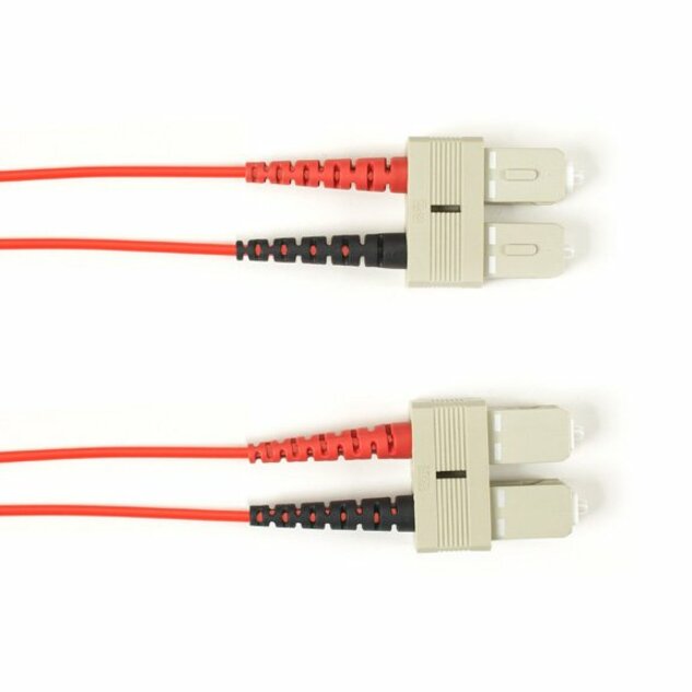 Black Box 3-m, SC-SC, 50-Micron, Multimode, PVC, Red Fiber Optic Cable