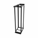 Ortronics MM20 Rack, 8ft X 30" Adjustable 4 Post, Black