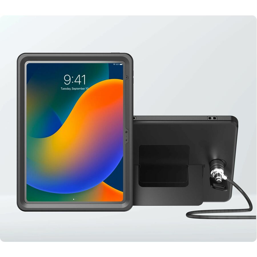 CTA Digital Security Case with Kickstand and Anti-Theft Cable for iPad 10th Gen 10.9"