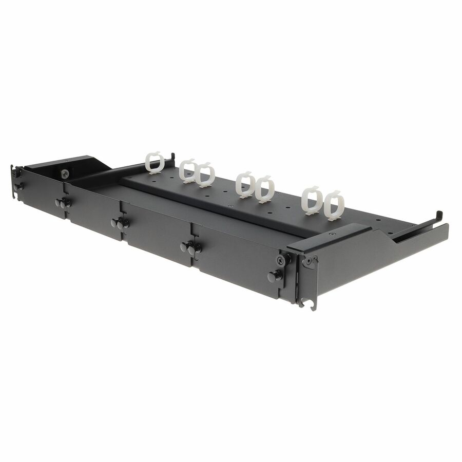 AddOn HDM Series 1RU Sliding Rail Rackmount Panel modular fiber chassis supporting up to four HDM Cassettes or Adapter Plates