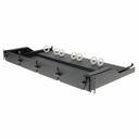 AddOn HDM Series 1RU Sliding Rail Rackmount Panel modular fiber chassis supporting up to four HDM Cassettes or Adapter Plates