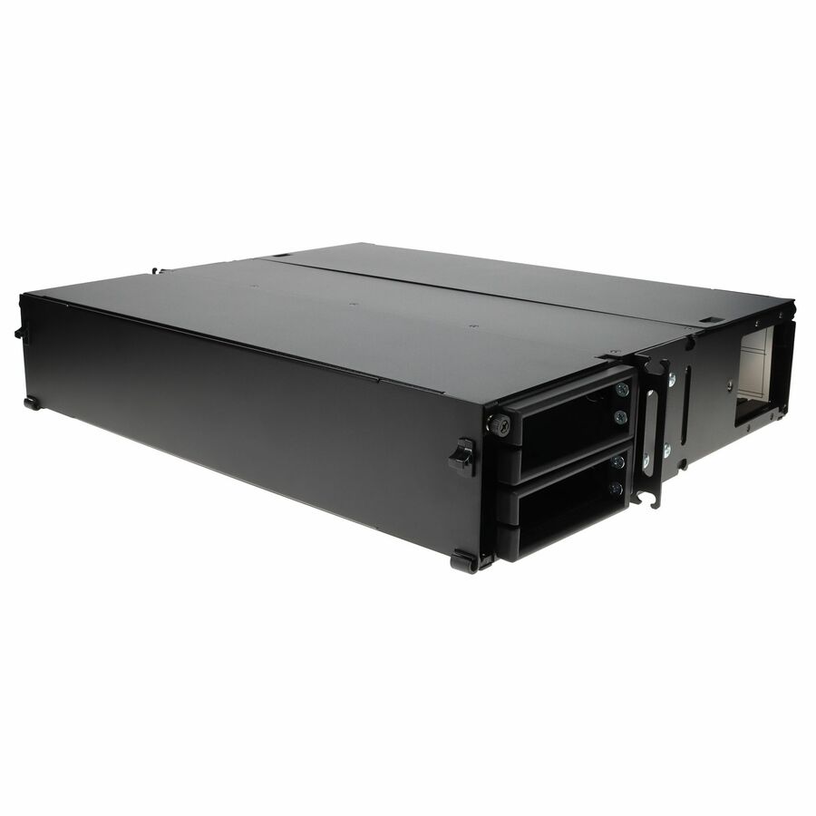 AddOn HDM Enclosed Series 2RU Rackmount Panel modular fiber chassis supporting up to eight HDM Cassettes or Adapter Plates
