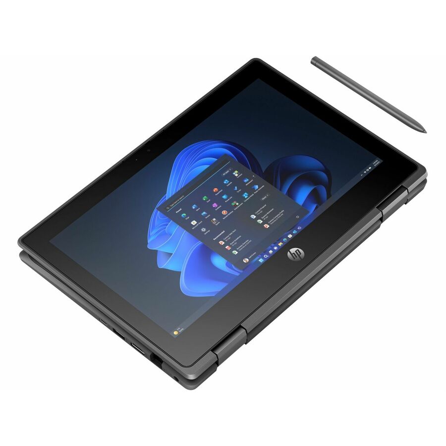 HP Pro x360 Fortis G11 11.6" Touchscreen Rugged Convertible 2 in 1 Notebook - HD - Intel N-Series N100 - vPro Technology - 4 GB - 128 GB SSD - Jack Black - Smart Buy