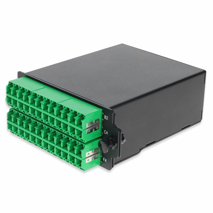 AddOn HDM Breakout Cassette 6x MPO-8 to 48x LC/APC delivers high-density base-8 MPO to LC/APC breakout connectivity within HDM rackmount systems